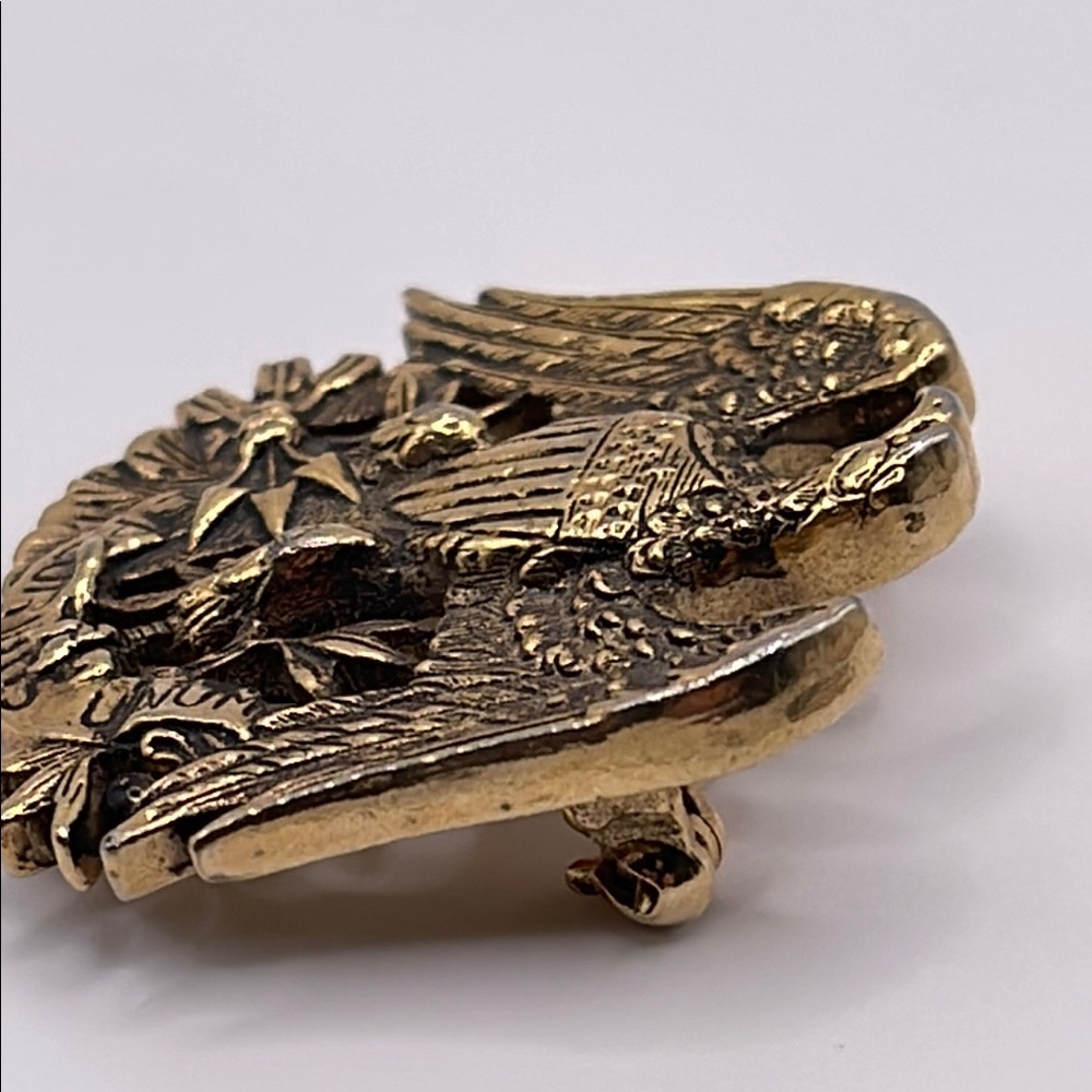Vintage Sarah Coventry pin brooch American eagle Gold Eagle Brooch - Picture 8 of 9